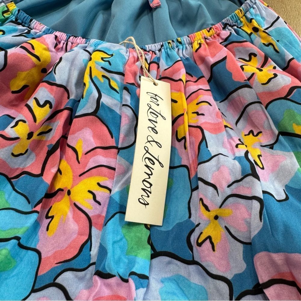 For Love & Lemons‎ Floral Maxi Dress  Size Medium 100% Bamboo - Picture 11 of 13